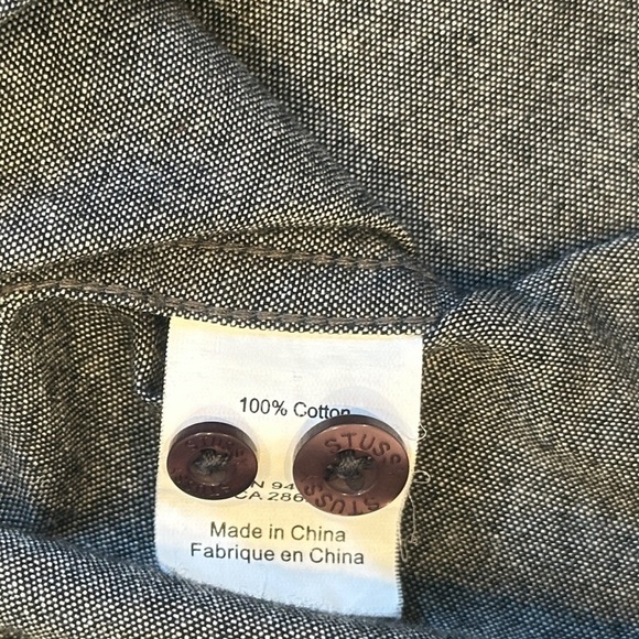 Stussy Micro Paisley Button-Down Shirt in Gray Men’s Small - Picture 7 of 7